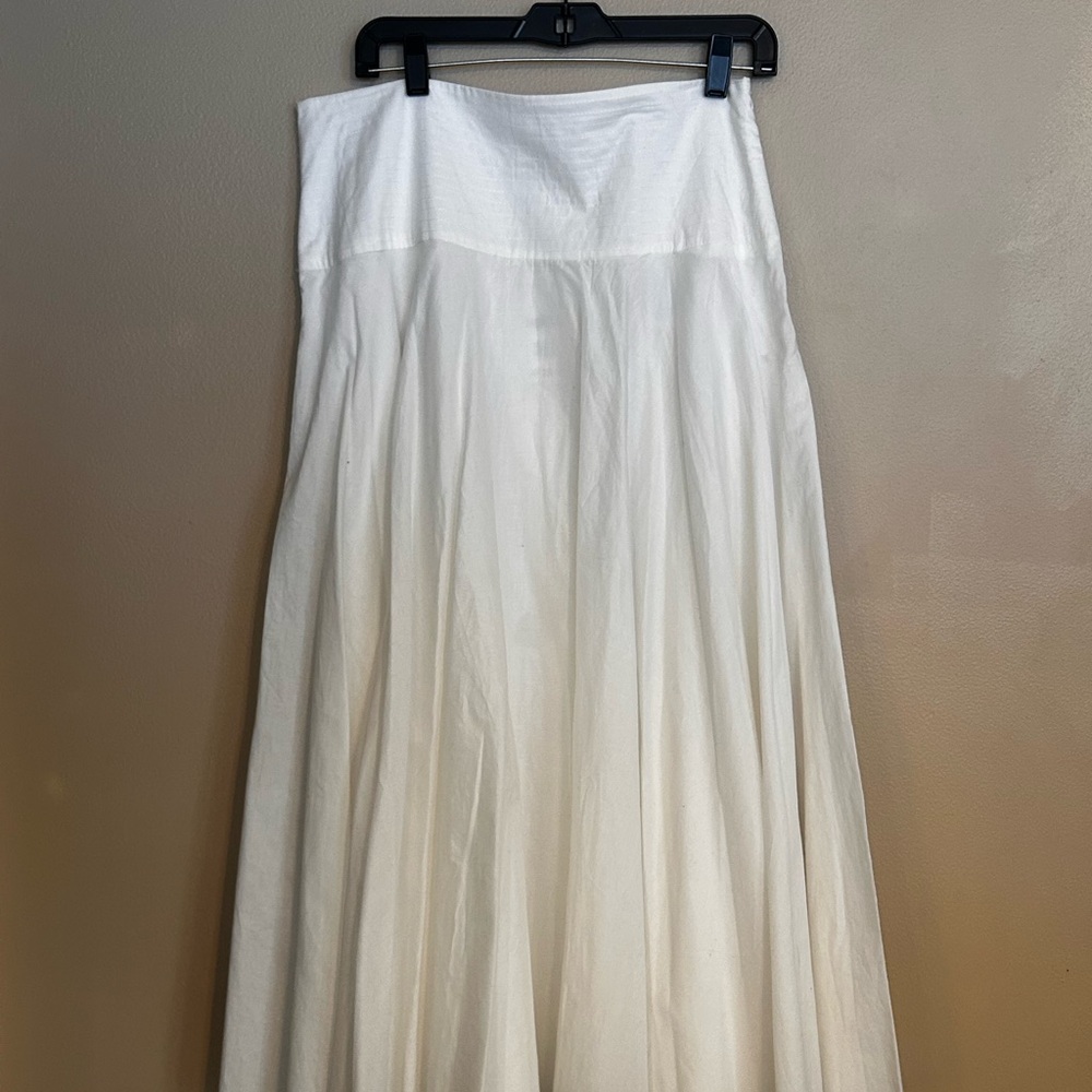 Zara White A-line Skirt